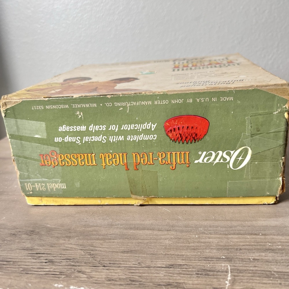 Oster Infra-Red Heat Massager Vintage Mid Century COMPLETE SET Tested, Works! - Picture 10 of 14